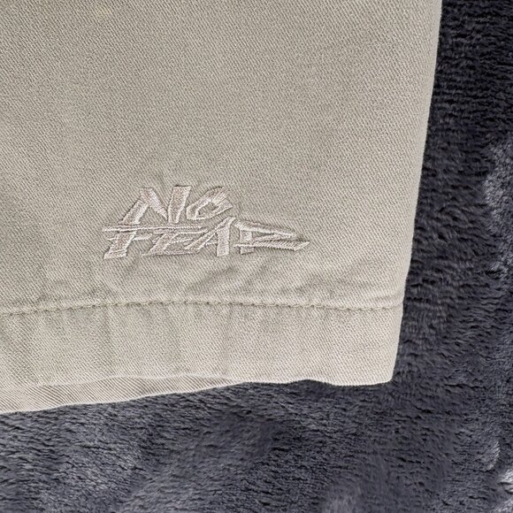 NO FEAR Khaki Shorts Men L Sun Faded Bleached Distressed X Game Made in USA Surf - Picture 3 of 14